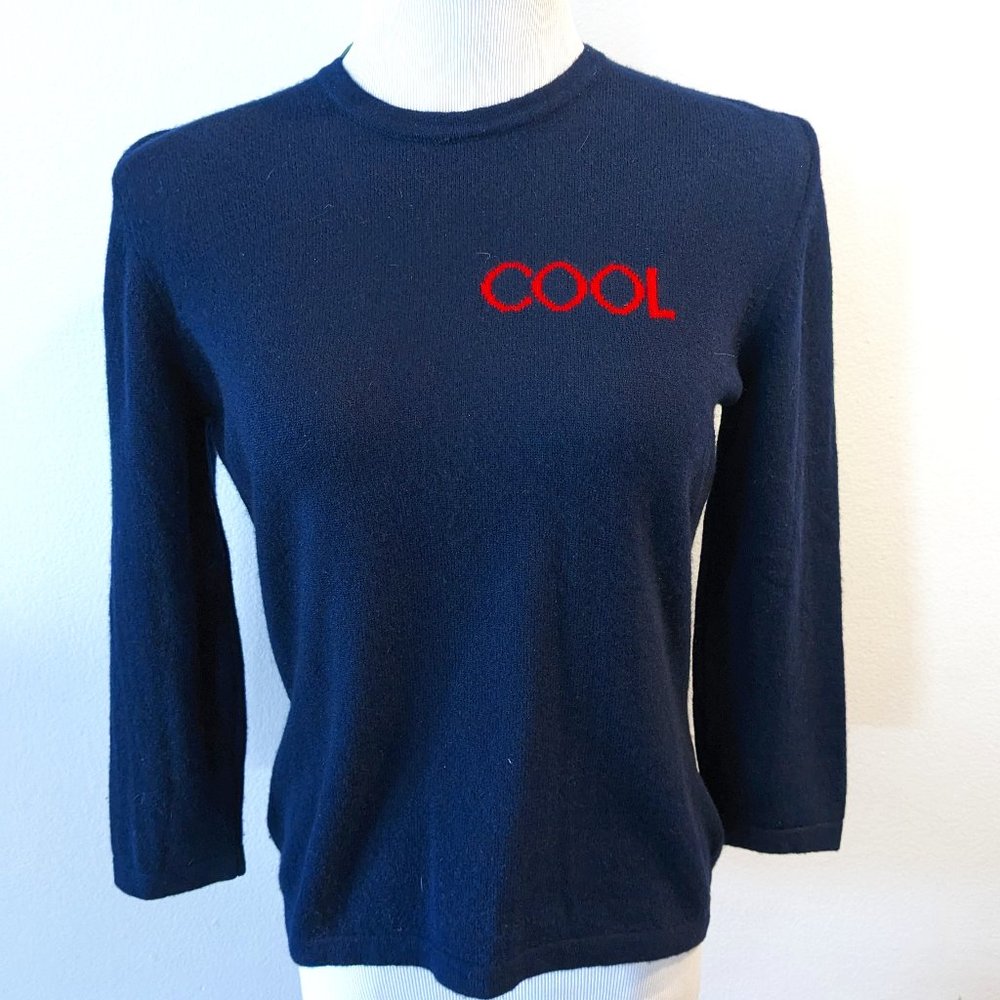 Vintage Barney's New York "COOL" cashmere sweater